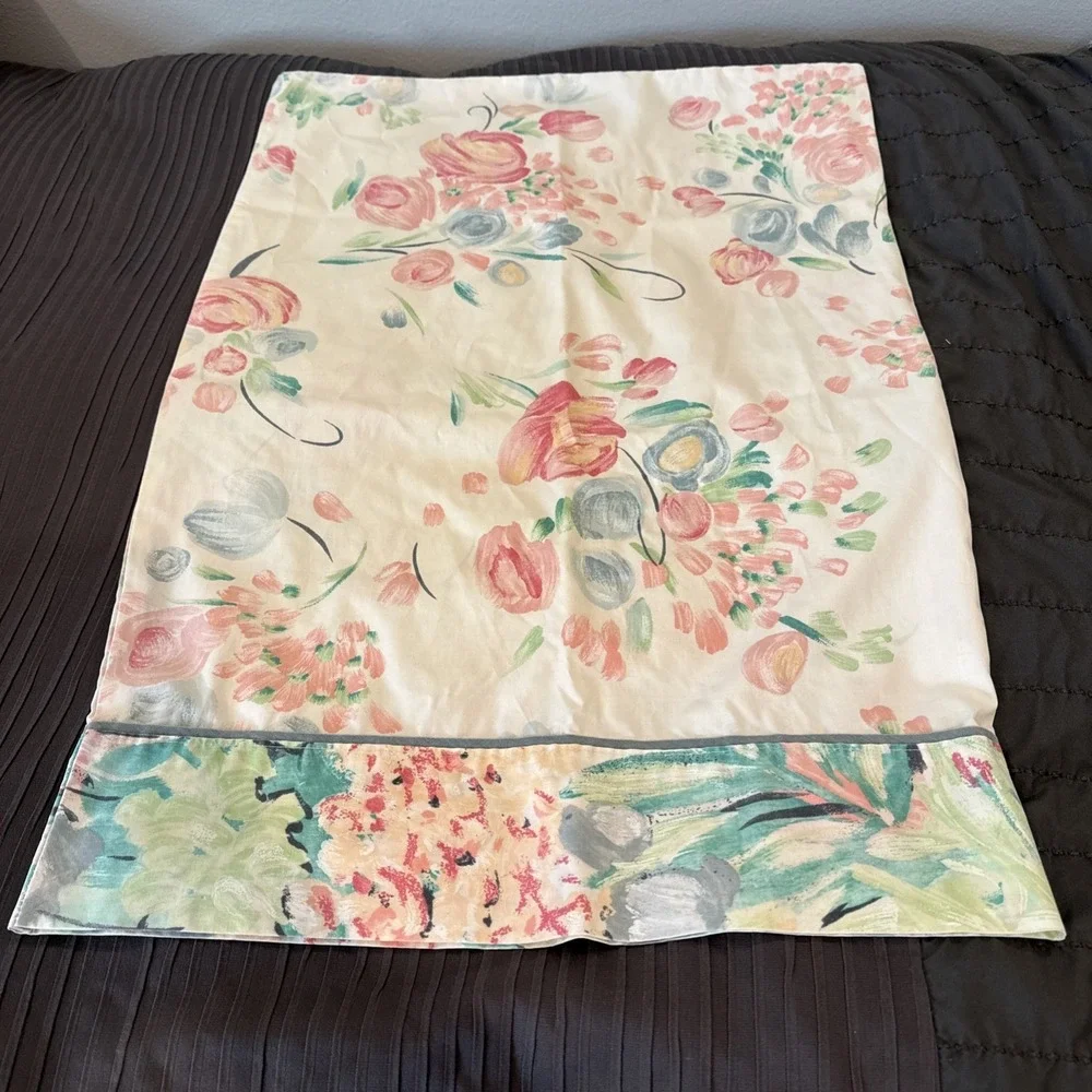 Vintage‎ 80's/90's Floral Twin Sheet Set Revman Flat Fitted Case
